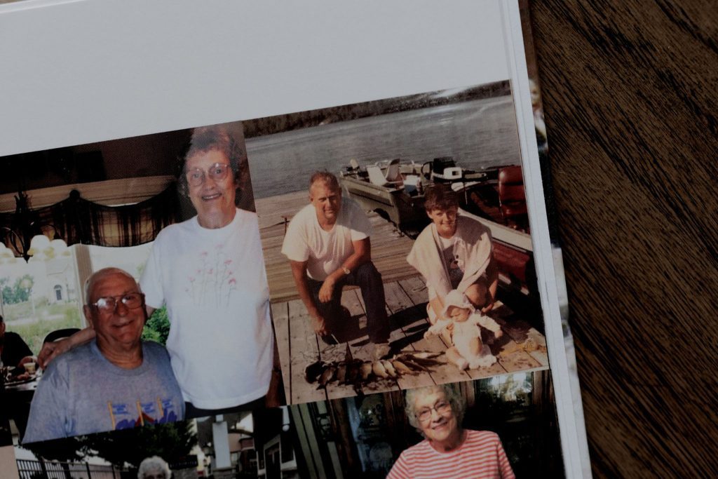 Three generations on a Canadian fishing dock, including Grandpa Ed, mom, and baby me.